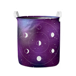Galaxy Moon Phase Print Collapsible Laundry Basket