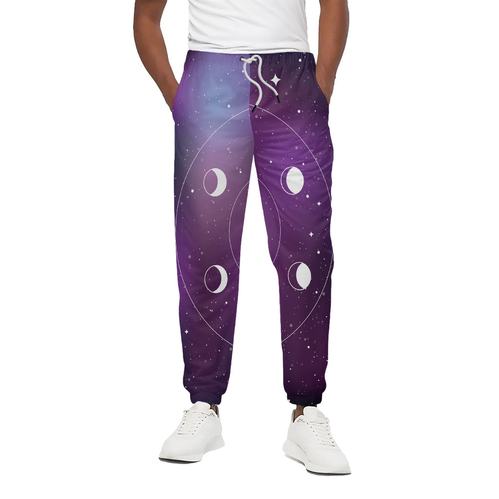 Galaxy Moon Phase Print Cotton Pants