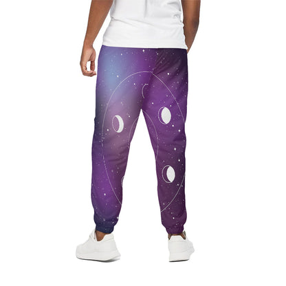 Galaxy Moon Phase Print Cotton Pants