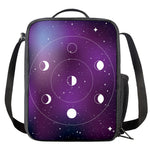 Galaxy Moon Phase Print Crossbody Lunch Bag