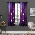 Galaxy Moon Phase Print Grommet Curtain Panels