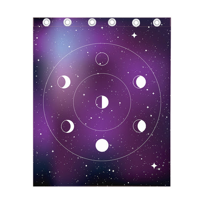 Galaxy Moon Phase Print Curtain