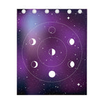 Galaxy Moon Phase Print Curtain