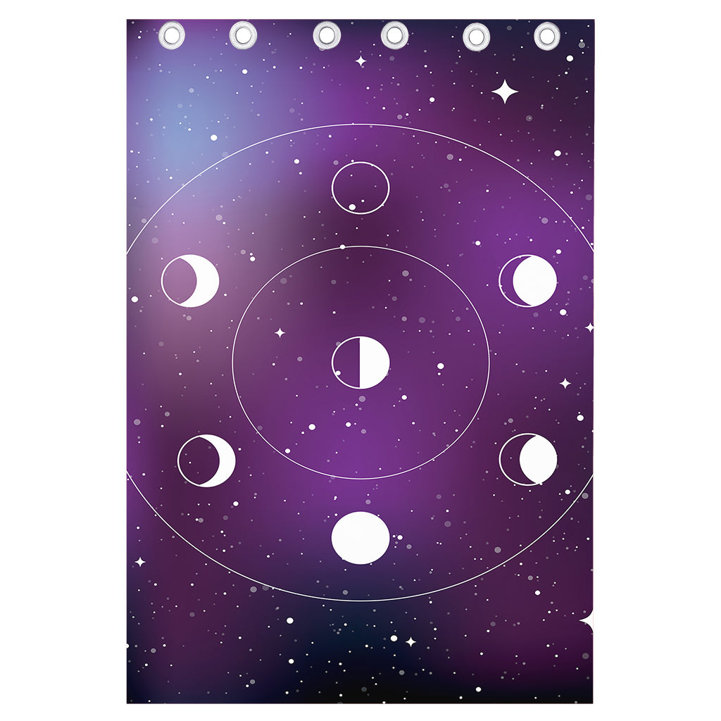 Galaxy Moon Phase Print Curtain