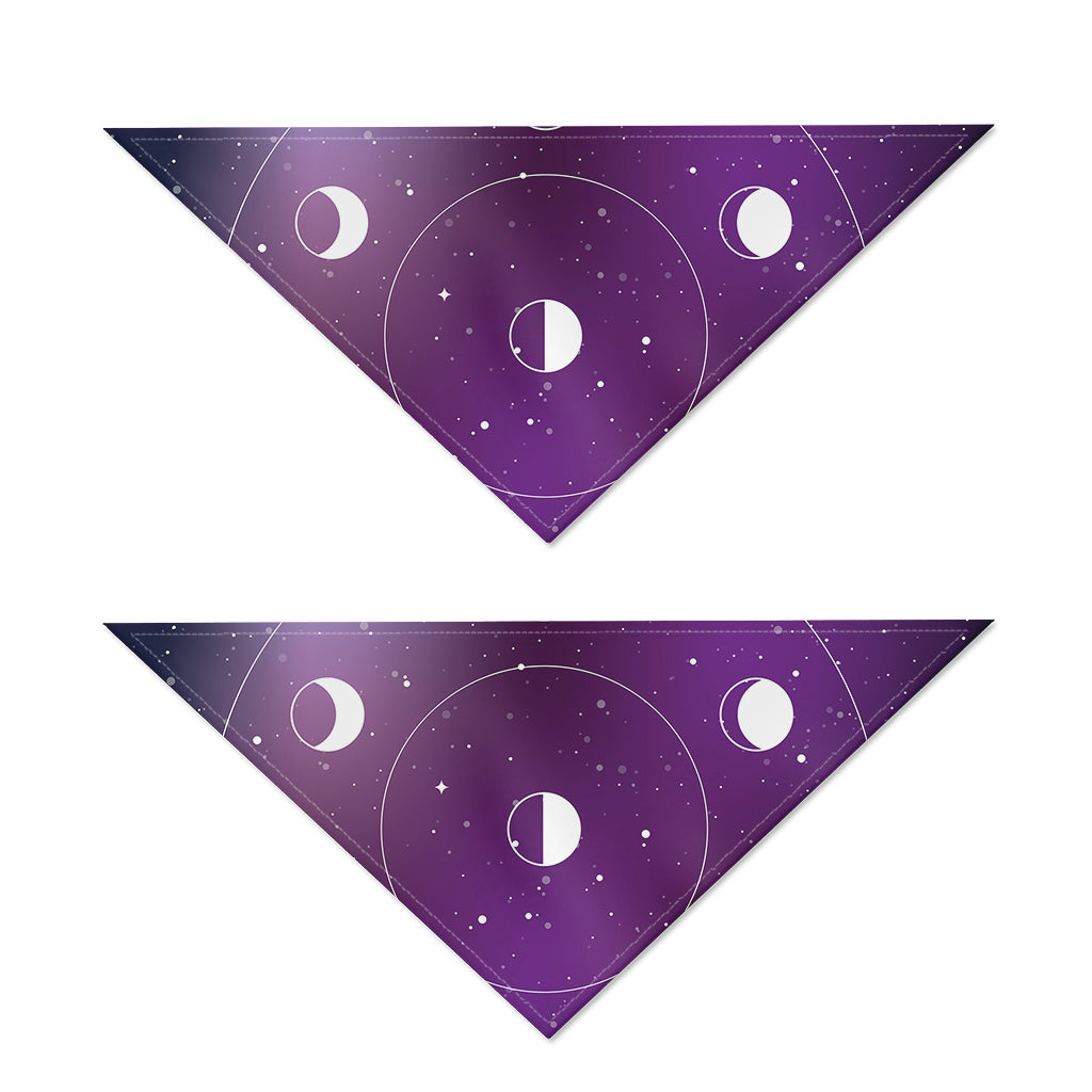 Galaxy Moon Phase Print Dog Bandana