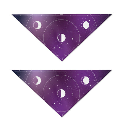Galaxy Moon Phase Print Dog Bandana