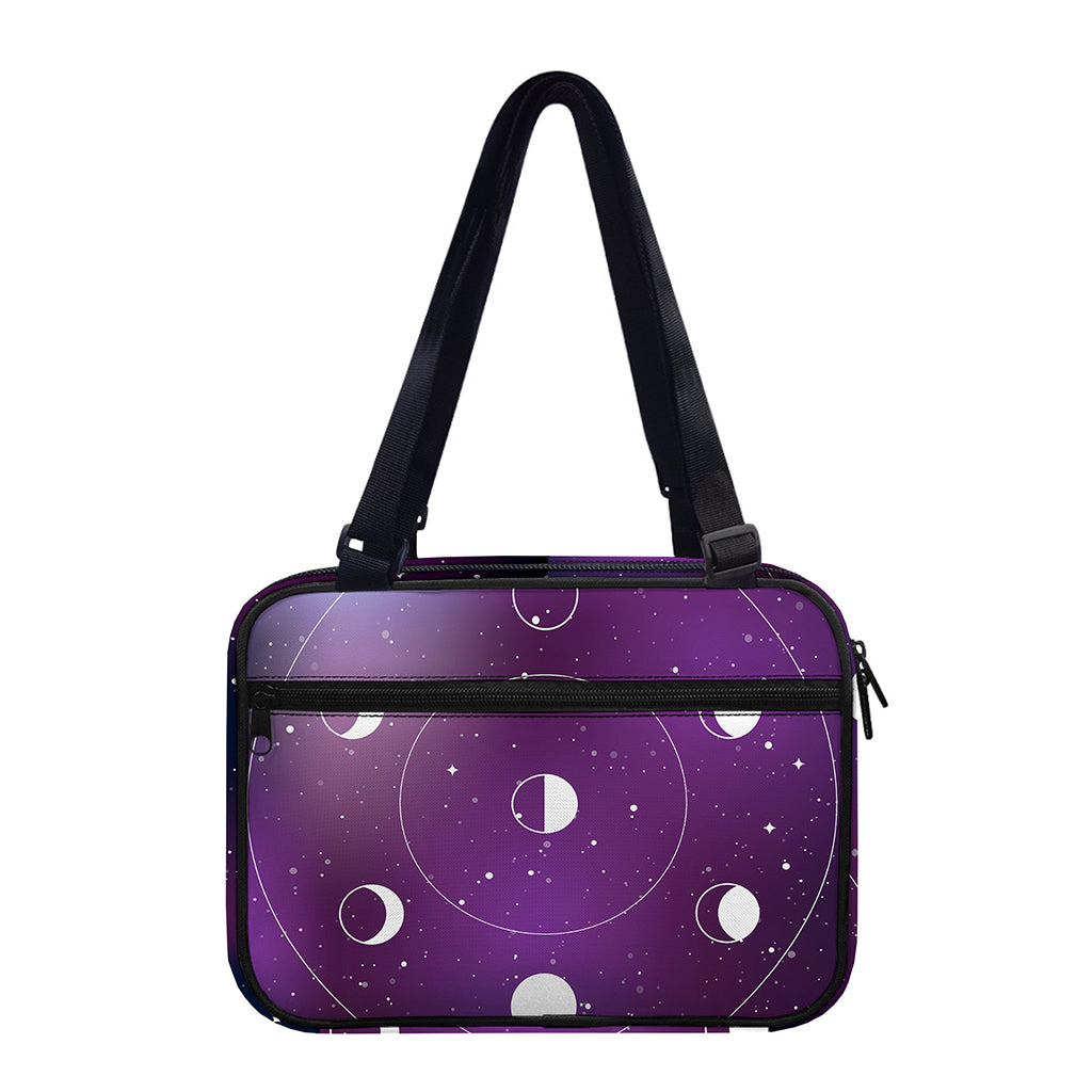 Galaxy Moon Phase Print Double Strap Bible Bag