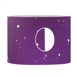 Galaxy Moon Phase Print Drum Lamp Shade