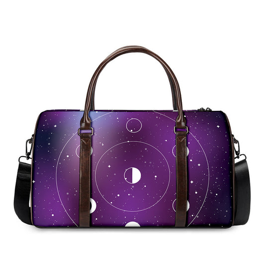 Galaxy Moon Phase Print Duffle Bag
