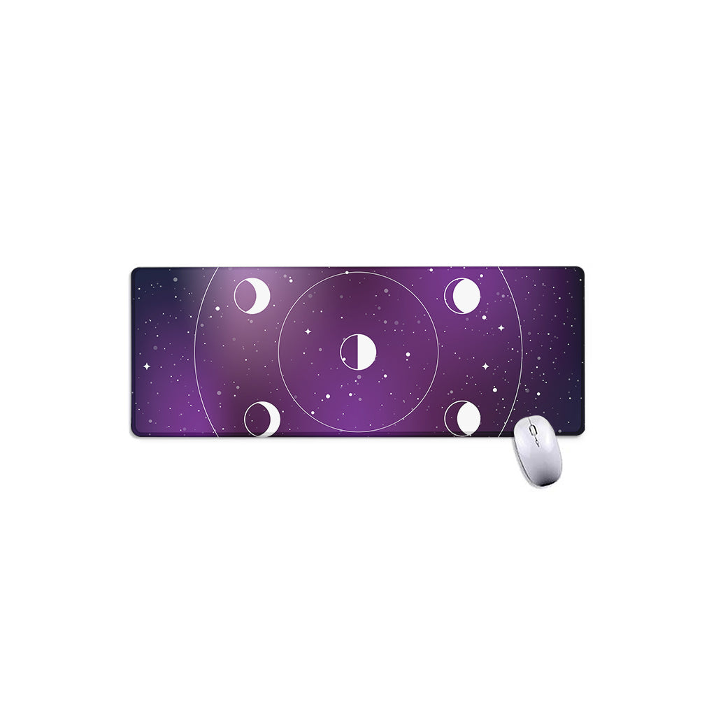 Galaxy Moon Phase Print Extended Mouse Pad