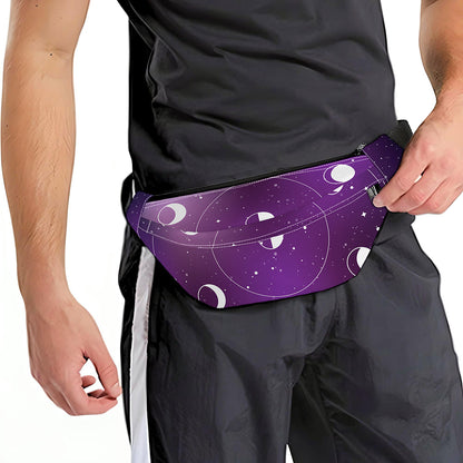 Galaxy Moon Phase Print Fanny Pack