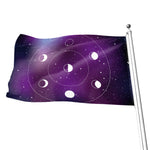 Galaxy Moon Phase Print Flag