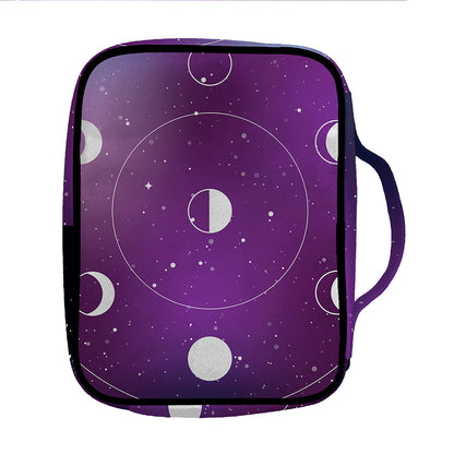 Galaxy Moon Phase Print Front Pocket Bible Bag