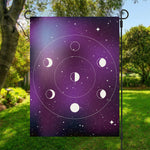 Galaxy Moon Phase Print Garden Flag