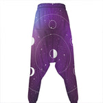 Galaxy Moon Phase Print Hammer Pants