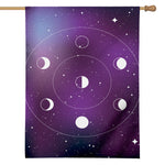 Galaxy Moon Phase Print House Flag