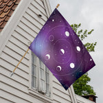Galaxy Moon Phase Print House Flag