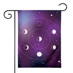 Galaxy Moon Phase Print House Flag