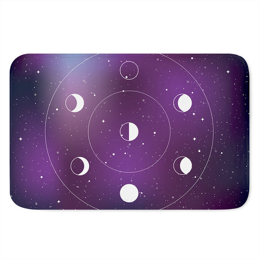 Galaxy Moon Phase Print Indoor Door Mat