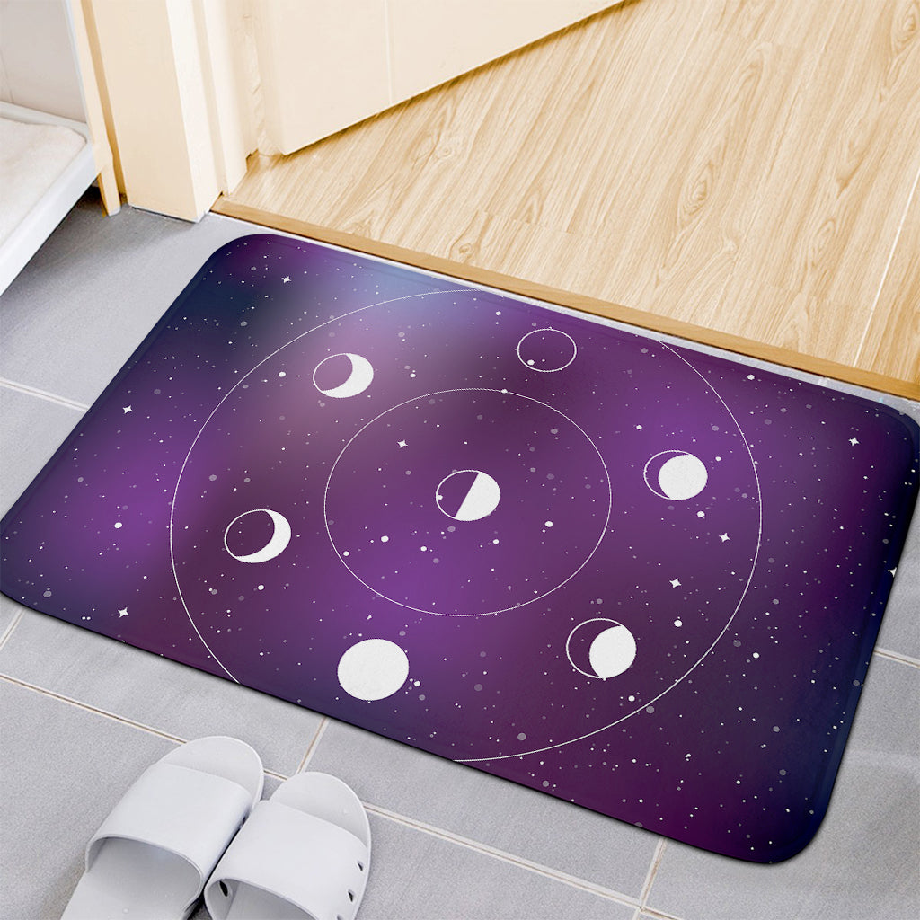 Galaxy Moon Phase Print Indoor Door Mat