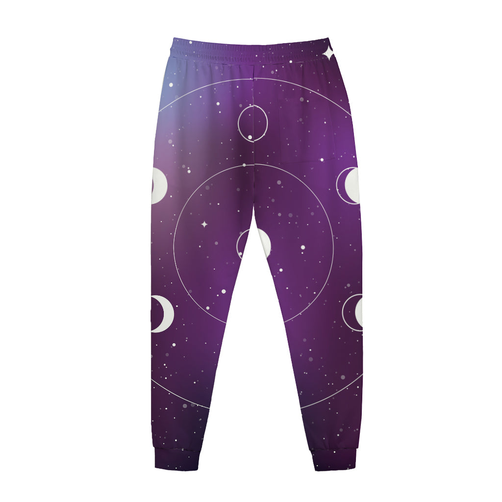 Galaxy Moon Phase Print Jogger Pants