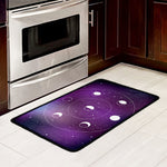 Galaxy Moon Phase Print Kitchen Mat
