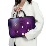 Galaxy Moon Phase Print Laptop Sleeve With Handle