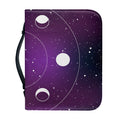 Galaxy Moon Phase Print Leather Bible Cover