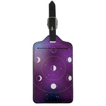 Galaxy Moon Phase Print Luggage Tag