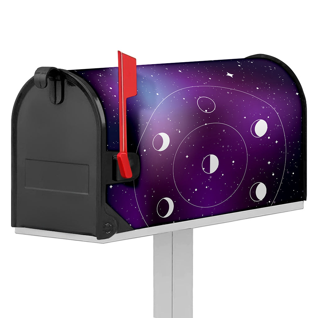 Galaxy Moon Phase Print Mailbox Cover