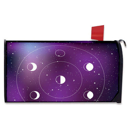 Galaxy Moon Phase Print Mailbox Cover