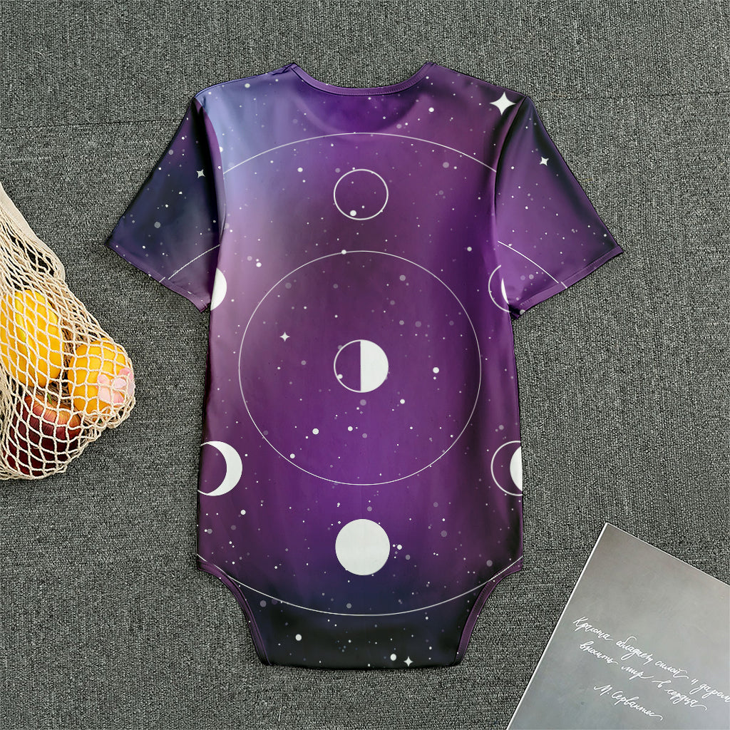 Galaxy Moon Phase Print Men's Bodysuit