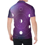 Galaxy Moon Phase Print Men's Shirt