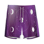 Galaxy Moon Phase Print Men's Sports Shorts