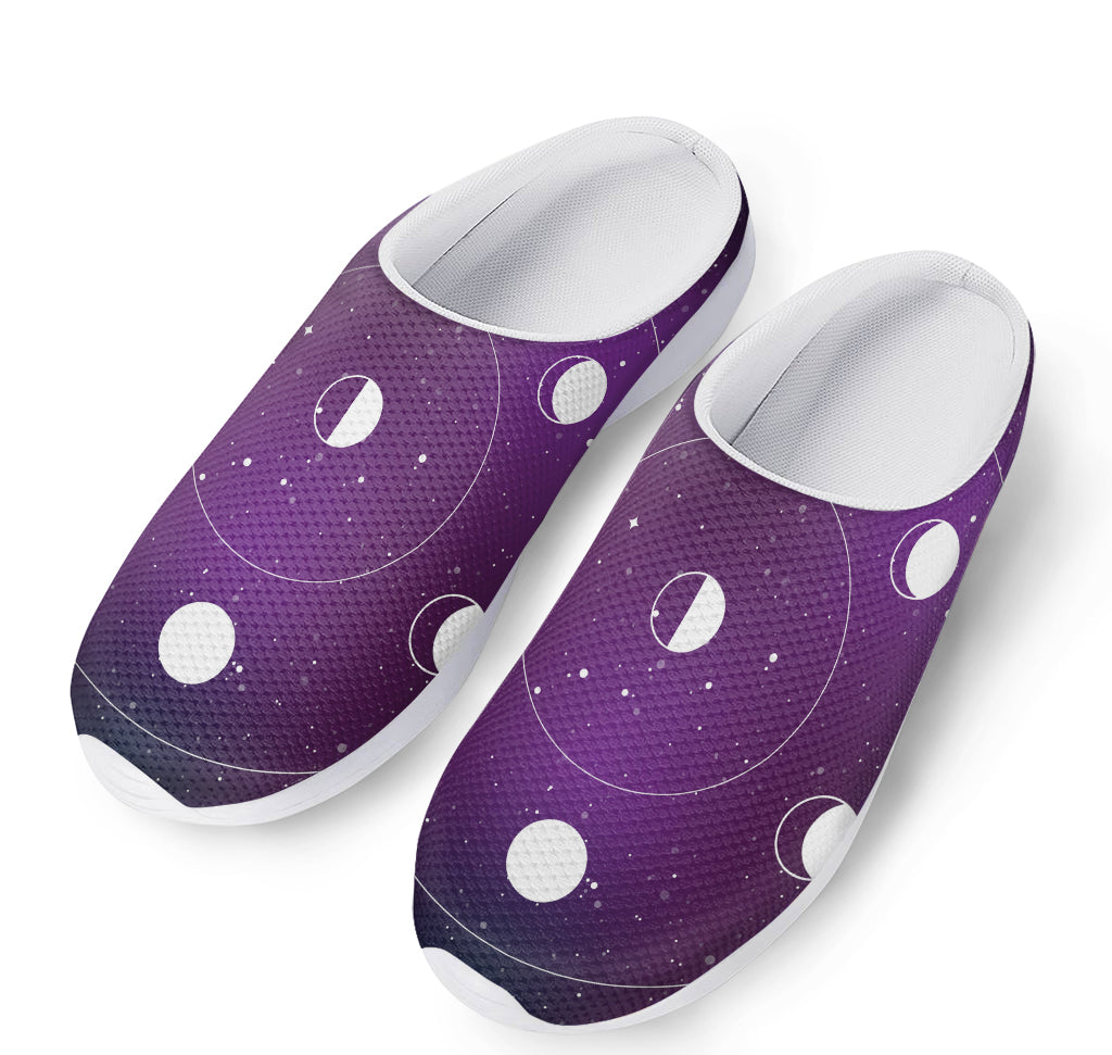 Galaxy Moon Phase Print Mesh Casual Shoes
