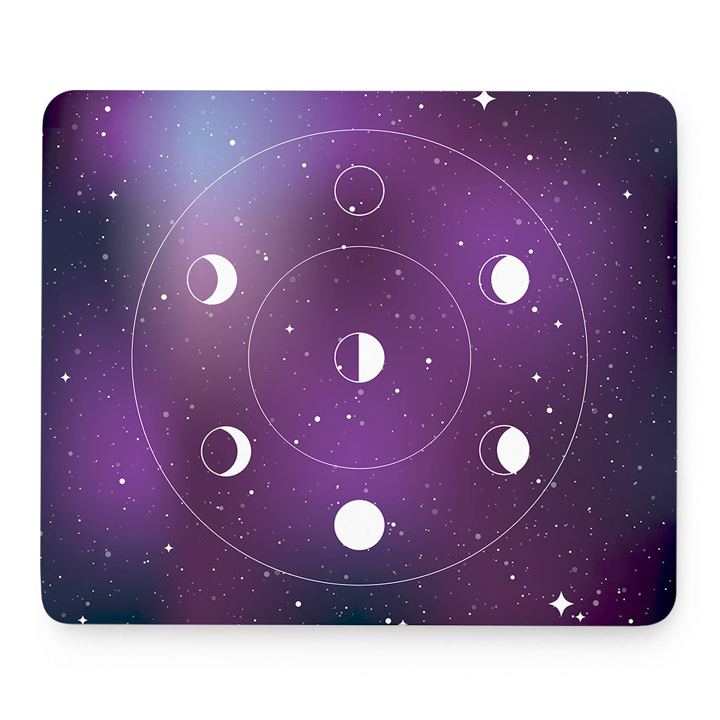 Galaxy Moon Phase Print Mouse Pad