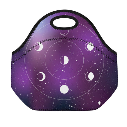 Galaxy Moon Phase Print Neoprene Lunch Bag