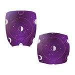 Galaxy Moon Phase Print Office Chair Cover