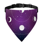 Galaxy Moon Phase Print Over The Collar Dog Bandana