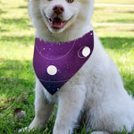 Galaxy Moon Phase Print Over The Collar Dog Bandana