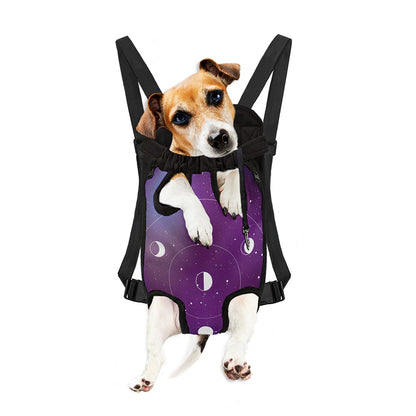 Galaxy Moon Phase Print Pet Carrier Backpack