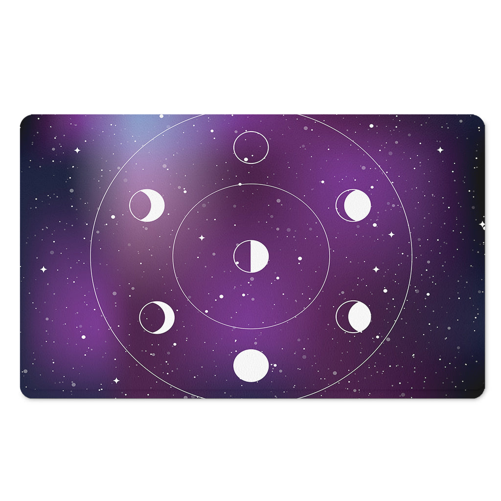 Galaxy Moon Phase Print Polyester Doormat