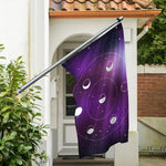 Galaxy Moon Phase Print Polyester Flag