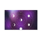 Galaxy Moon Phase Print Polyester Flag