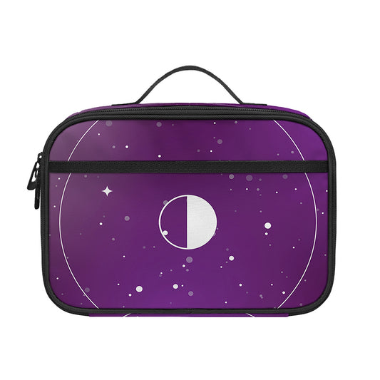 Galaxy Moon Phase Print Portable Lunch Bag