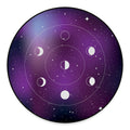 Galaxy Moon Phase Print Round Floor Mat