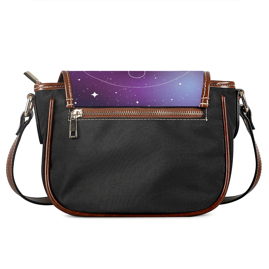Galaxy Moon Phase Print Saddle Bag