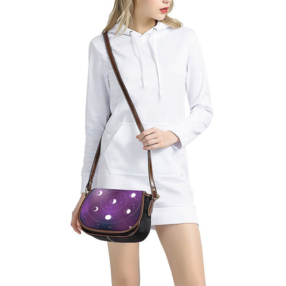 Galaxy Moon Phase Print Saddle Bag