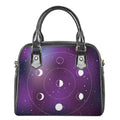 Galaxy Moon Phase Print Shoulder Handbag