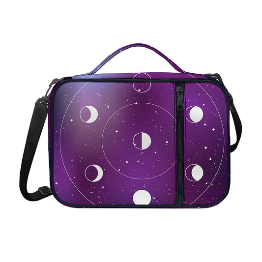 Galaxy Moon Phase Print Shoulder Strap Bible Bag